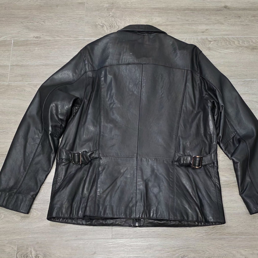 BMW Port Authority Leather Jacket Womans Sz Large Lined Black Soft - Picture 4 of 8